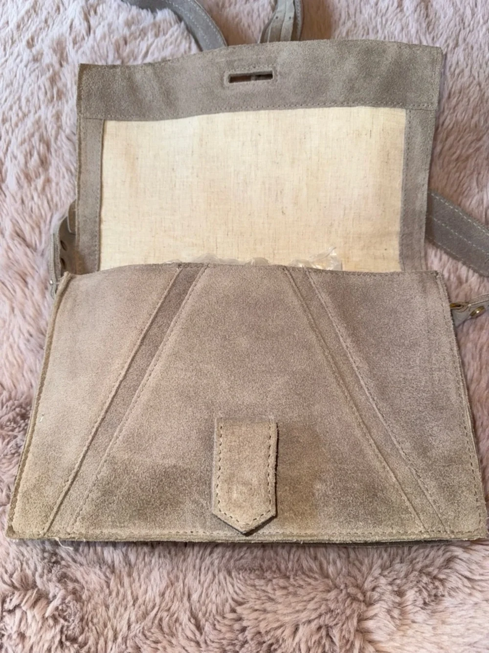 Zara Suede Leather Crossbody Bag - Picture 8 of 10